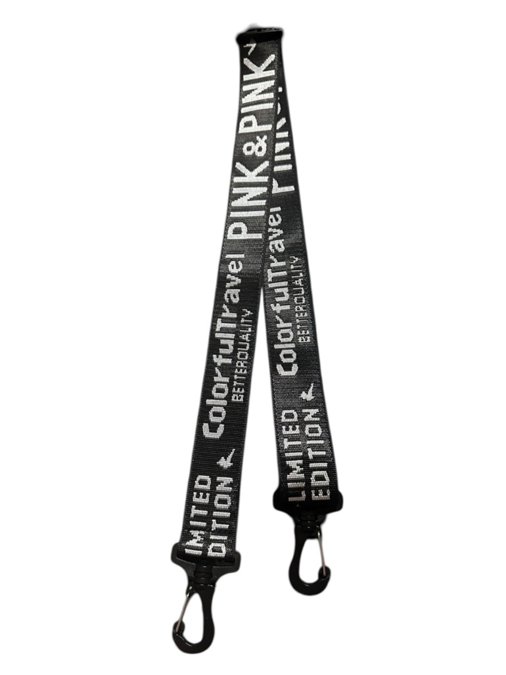 Pink  Victoria’s Secret Bag Strap Limited Edition Black w/ Silver Writing NWOT